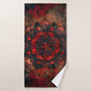 Conjunto De Toalhas Mandala Escuro - Presente Gótico do Boho