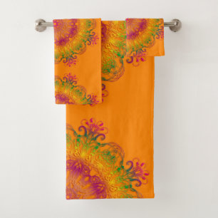 Conjunto De Toalhas Mandala. floral étnico