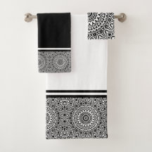 Mandala Preto-Branco Moderno