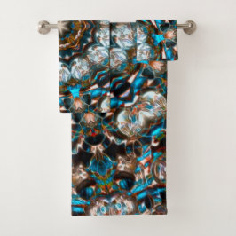 Conjunto De Toalhas Mandala que parece uma cratera de cores brilhantes