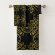 Mandalas Douradas Elegantes a Preto