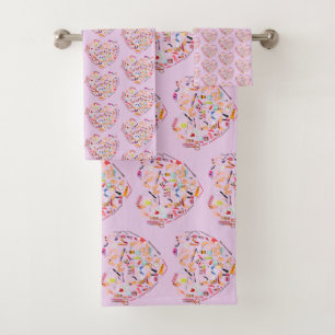 Conjunto De Toalhas Manicurist - Coração da Ferramenta do Técnico de N