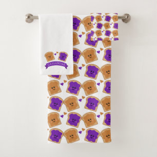 Conjunto De Toalhas Manteiga de amendoim e gelatina
