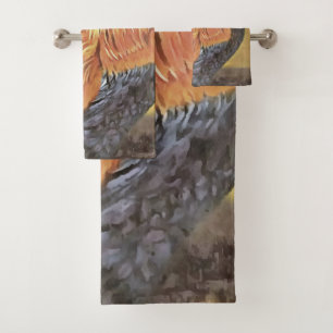 Conjunto De Toalhas Mantendo Galinhas Arte De Galeria