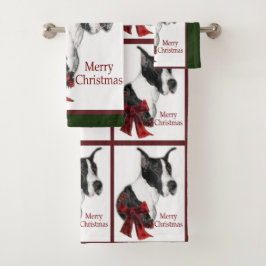 Conjunto De Toalhas Mantle Great Dane Christmas
