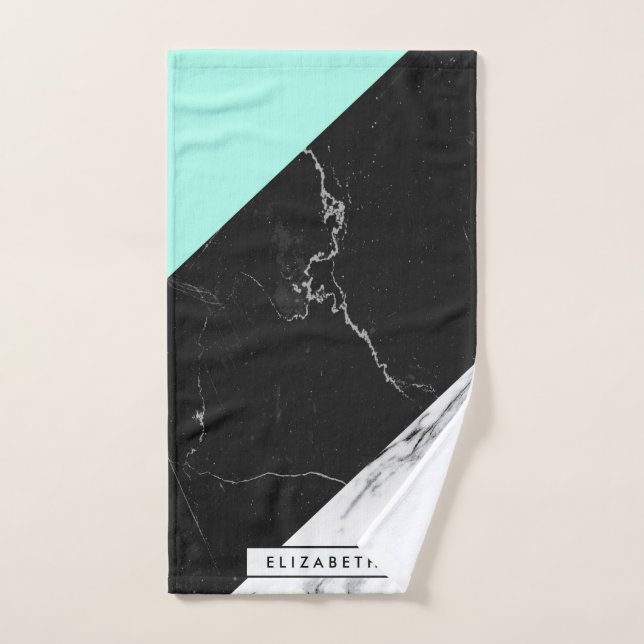 Conjunto De Toalhas Marble Abstrato Pattern (Toalha de mão)