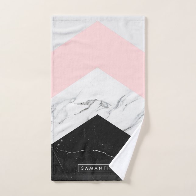 Conjunto De Toalhas Marble Triangles (Toalha de mão)