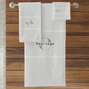 Conjunto De Toalhas marca do logotipo Elegant Business da cinza