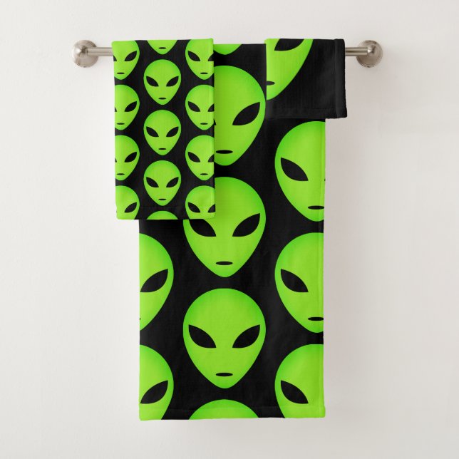 Conjunto de toalhas marcianas da alienígena verde (Insitu)