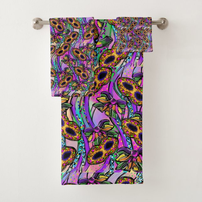 CONJUNTO DE TOALHAS MARDI GRAS (Insitu)