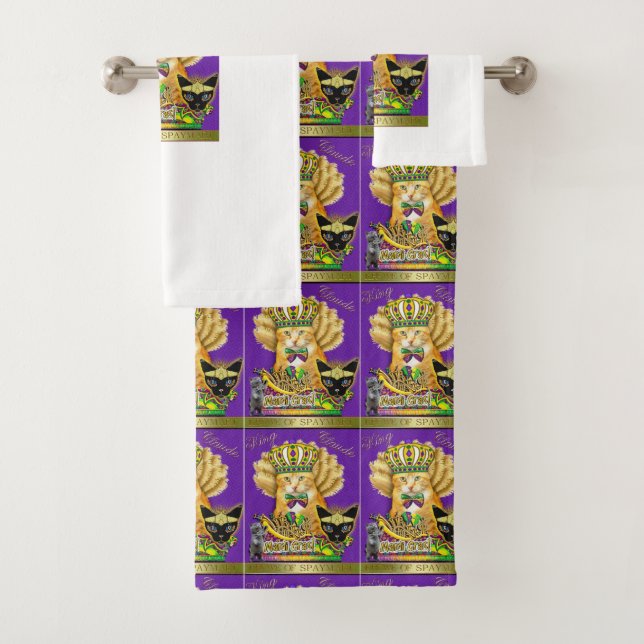 Conjunto De Toalhas Mardi Gras Claude Bath Towel Set (Insitu)