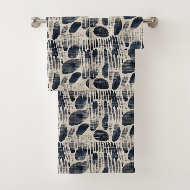 Conjunto De Toalhas Marés místico do Shibori Japonês (Insitu)