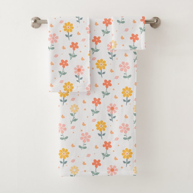 Conjunto De Toalhas Margaridas da Primavera  (Insitu)