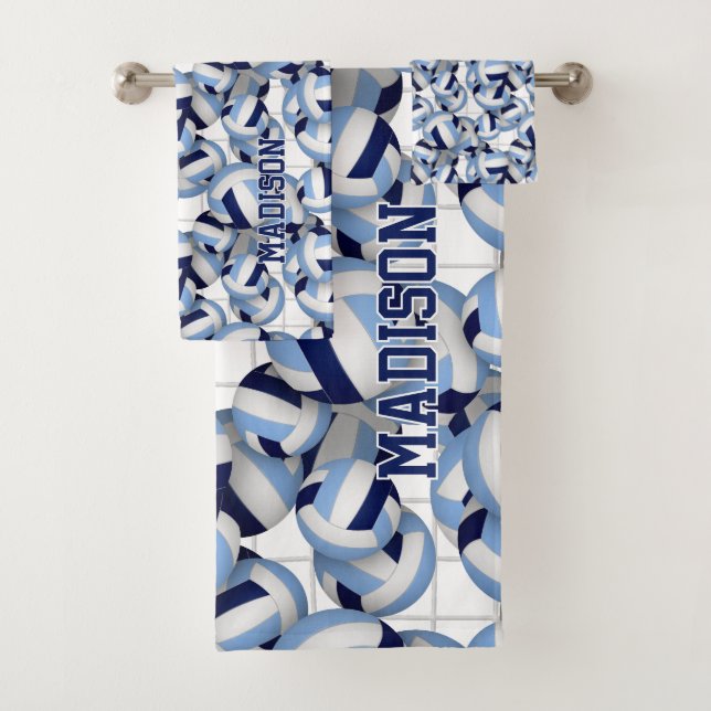 Conjunto De Toalhas marinho azul-claro do atleta de vôlei (Insitu)