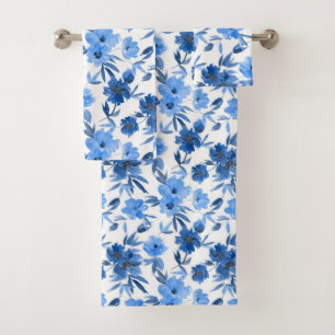 Conjunto De Toalhas Marinho Azul Cornflower Elegante Moderno