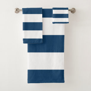 Conjunto De Toalhas Marinho Azul, Listras, Padrões, Linhas