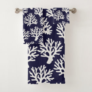 Conjunto De Toalhas Marinho de derivação de coral
