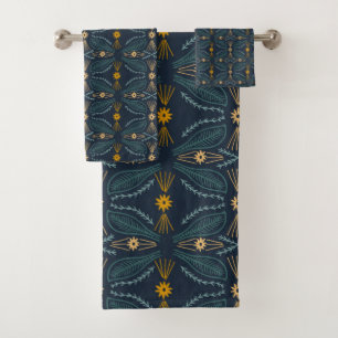 Conjunto De Toalhas Marinho de padrões de Abstrato Poblanos Summer