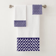 Marinho Moderno, Blue e White Chevron Stripe
