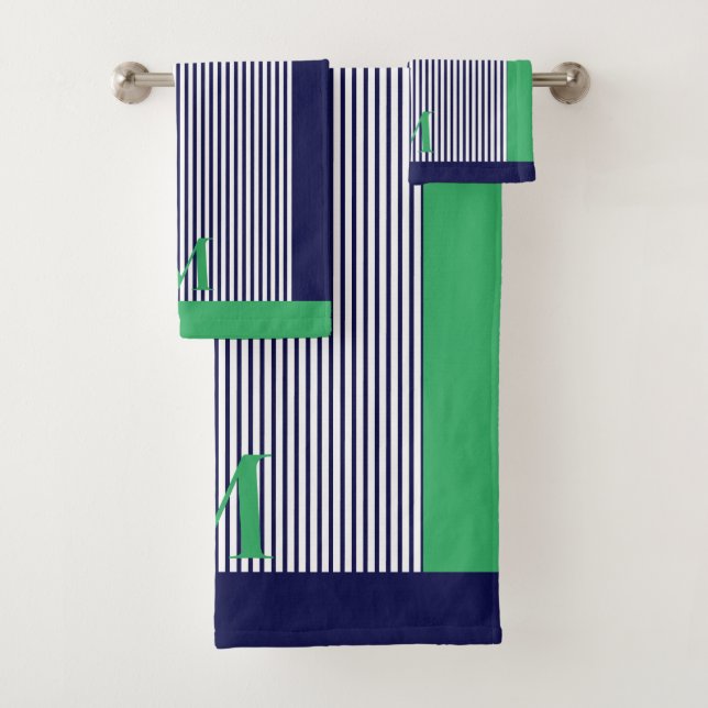 Conjunto De Toalhas Marinho Personalizado E Estética Verde Marinha (Insitu)