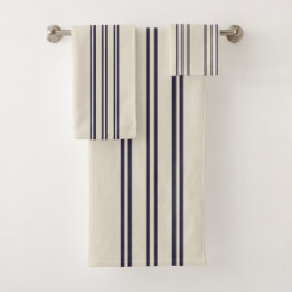 CONJUNTO DE TOALHAS MARINHO SIMPLES E SIMPLES DA ESTRUTURA AEGEAN