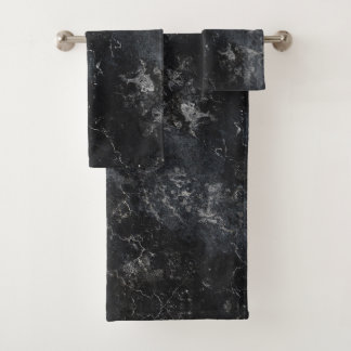 Conjunto De Toalhas Mármore preto