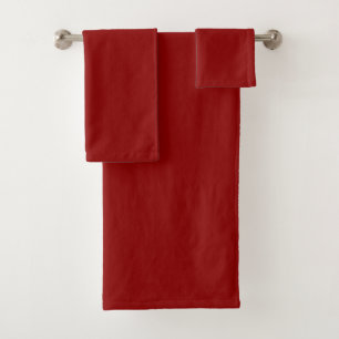 Conjunto De Toalhas Marrom vermelho de cereja sólida