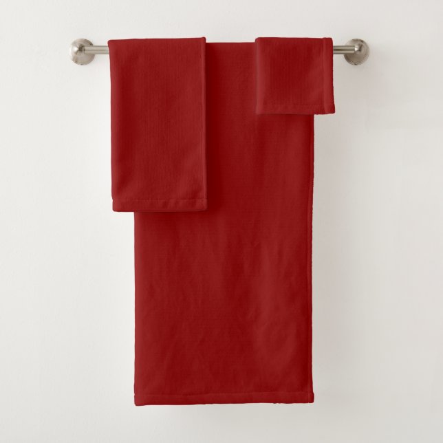 Conjunto De Toalhas Marrom vermelho de cereja sólida (Insitu)