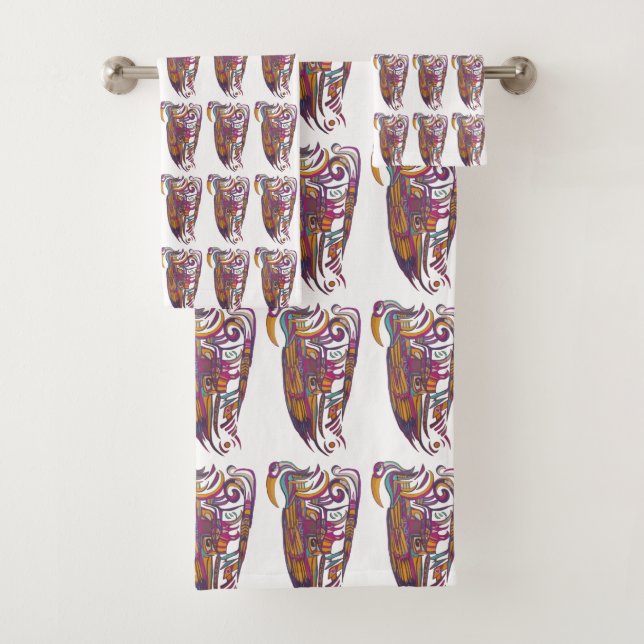 Conjunto De Toalhas Máscara ShamanicBIRD (Insitu)