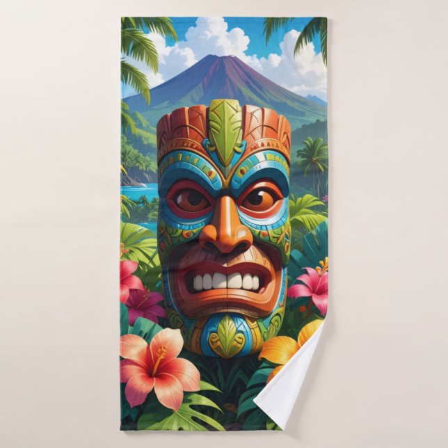 Conjunto De Toalhas Máscara Tiki (Toalha de Banho)