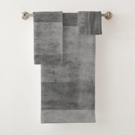 Conjunto De Toalhas Máscaras de Ombre cinzento listradas