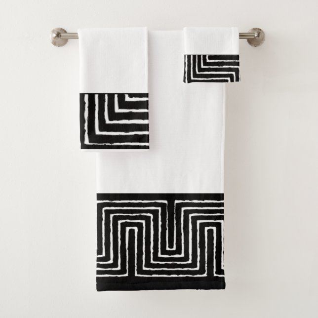 Conjunto De Toalhas Maze Mudcloth Bath Towel Set (Insitu)