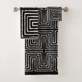 Conjunto De Toalhas Maze Mudcloth Bath Towel Set