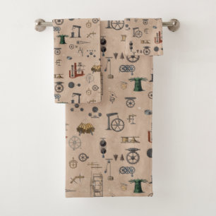 Conjunto De Toalhas Mecânico de Engenharia Antiquado