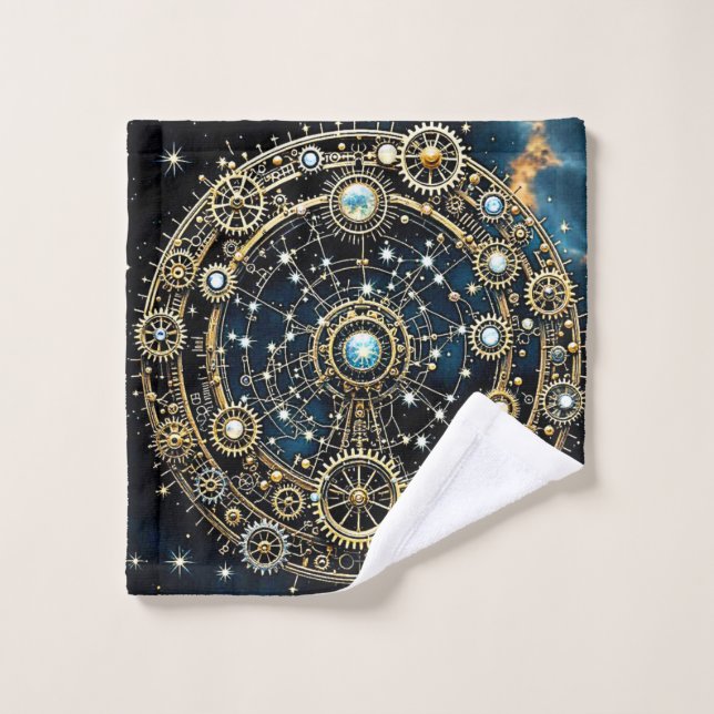 Conjunto De Toalhas Mecanismo Celestial Arte Cósmica (Pano de lavar)