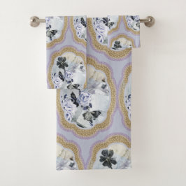 Conjunto De Toalhas Medalhão Floral abstrato