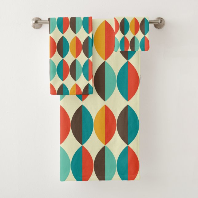 Conjunto De Toalhas Médio-Século Moderno Bath Towel, Padrão Lens (Insitu)