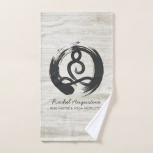 Conjunto De Toalhas Meditação de Instrutor Yoga Pose Zen Citações