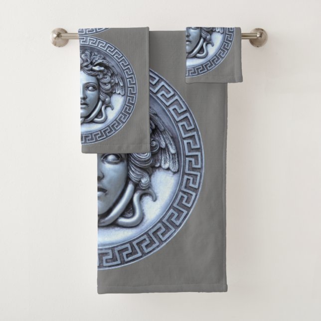 Conjunto De Toalhas Medusa Revival Grego  (Insitu)