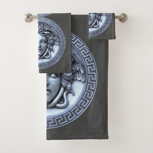 Conjunto De Toalhas Medusa Revival Grego  (Insitu)