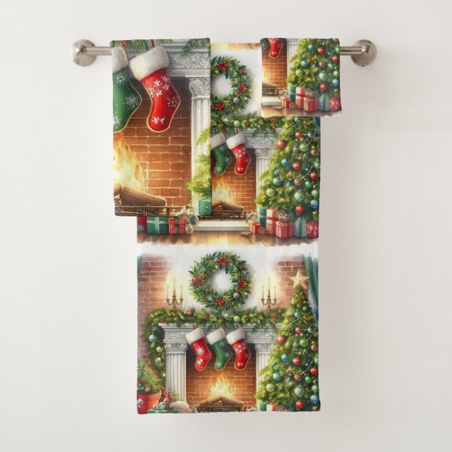 Conjunto De Toalhas Meias-feiras de Natal (Insitu)