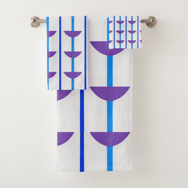 Conjunto De Toalhas Meio círculo e faixas (Insitu)