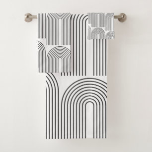 Conjunto De Toalhas meio século Linhas de Arca Moderno Minimalista em