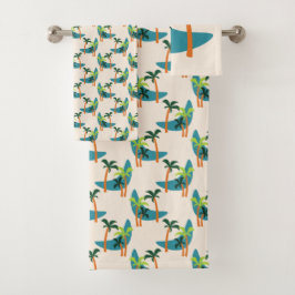 Conjunto De Toalhas Meio século Modern Palm Oasis