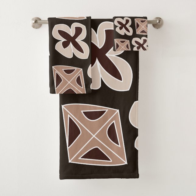 Conjunto De Toalhas Meio século Moderno Geométrico Floral (Insitu)