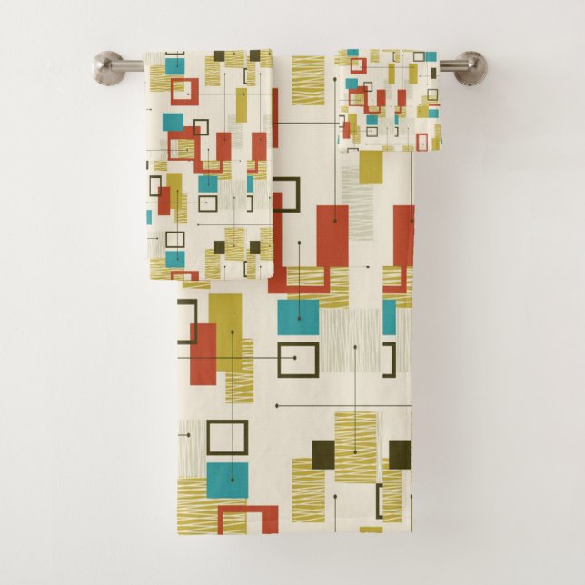 Conjunto De Toalhas Meio século Moderno, Retrospectivo, Geométrico, Tu (Insitu)