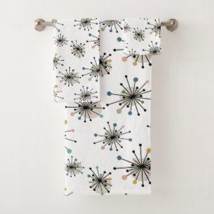 Conjunto De Toalhas Meio século Retro Padrão de Explosão Atômica