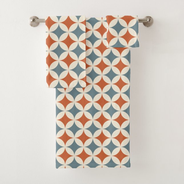 Conjunto De Toalhas Meios séculos Retrovisores Círculos Modernos (Insitu)