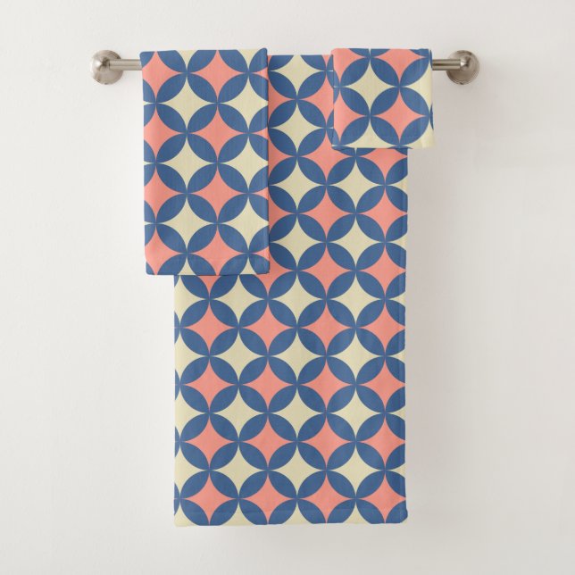 Conjunto De Toalhas Meios séculos Retrovisores Círculos Modernos (Insitu)