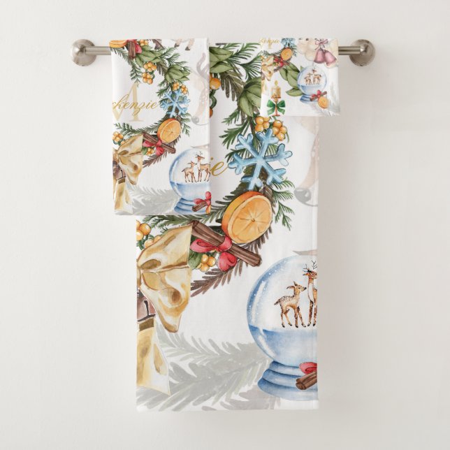 Conjunto De Toalhas Melancia Monograma (Insitu)